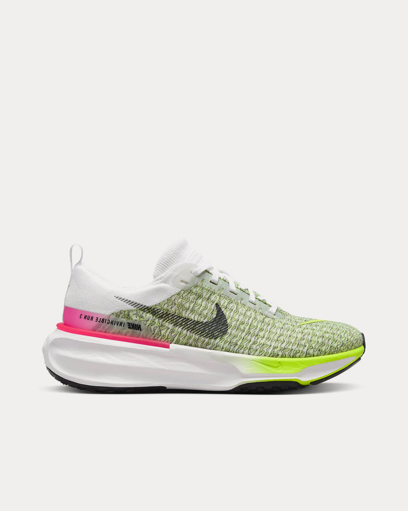 Nike Invincible 3 White / Volt / Hyper Pink / Black Running Shoes - 1