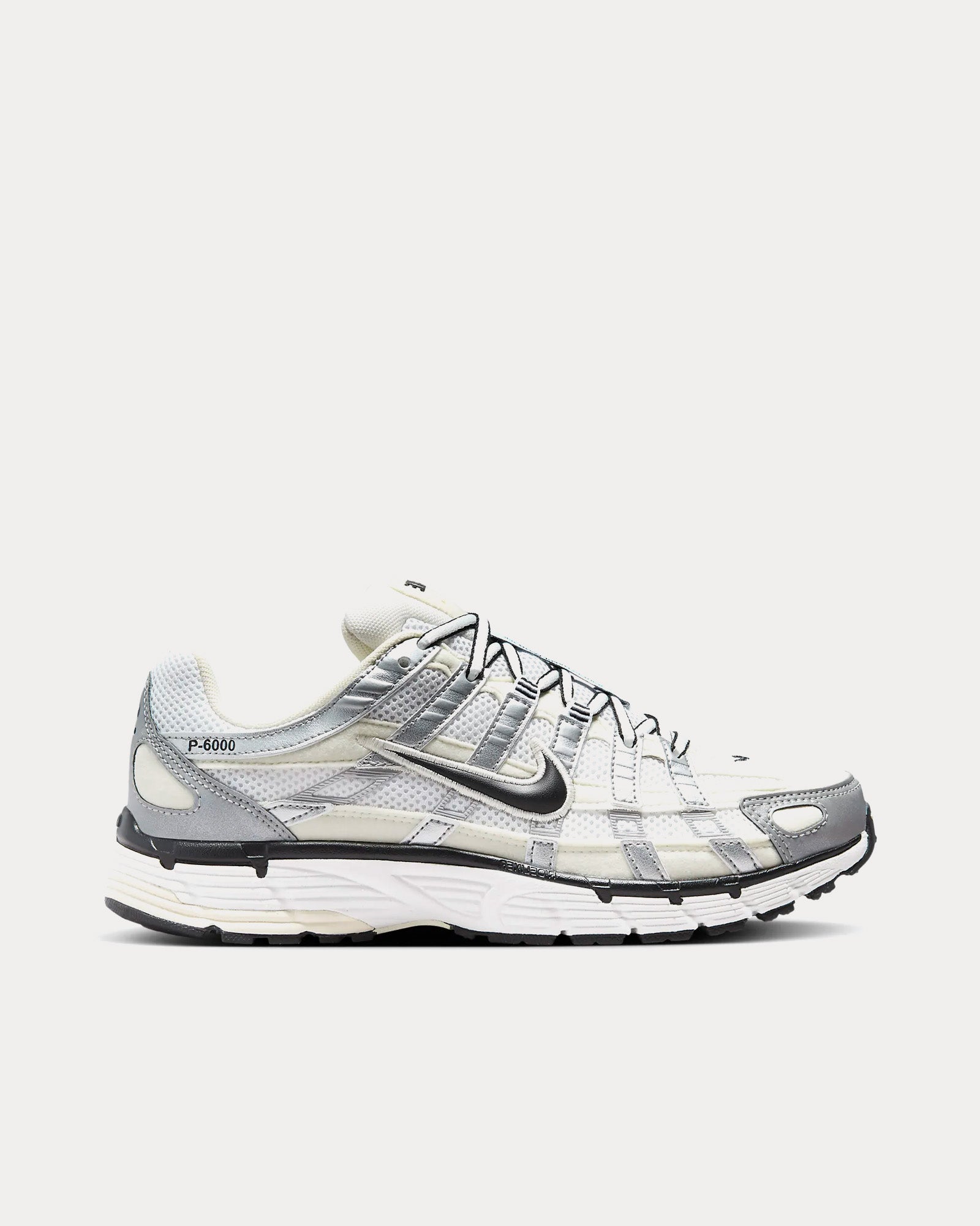 Nike P-6000 Coconut Milk / Summit White / Metallic Silver / Black Low Top Sneakers - 1