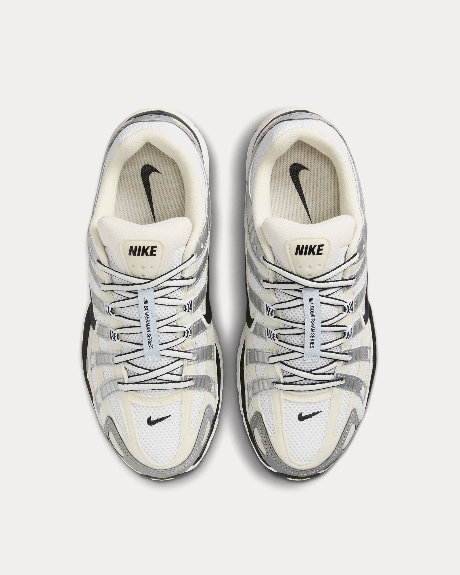 Nike P-6000 Coconut Milk / Summit White / Metallic Silver / Black Low Top Sneakers - 2