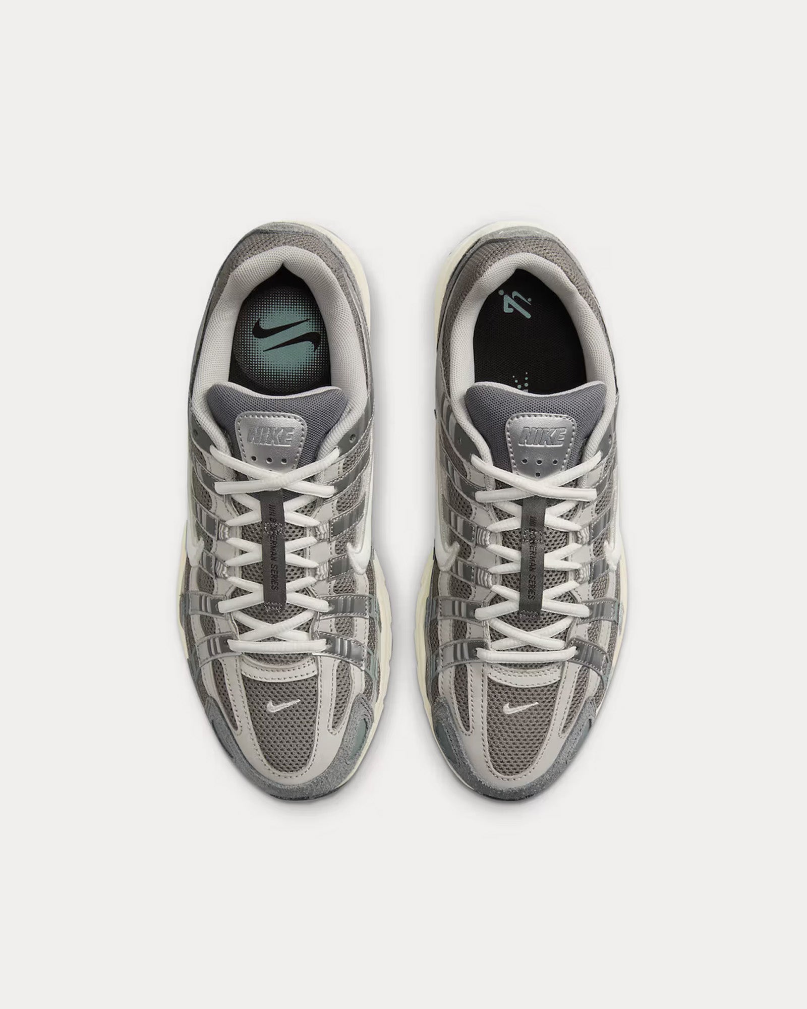 Nike P-6000 Flat Pewter / Light Iron Ore / Metallic Silver / White Low Top Sneakers - 2