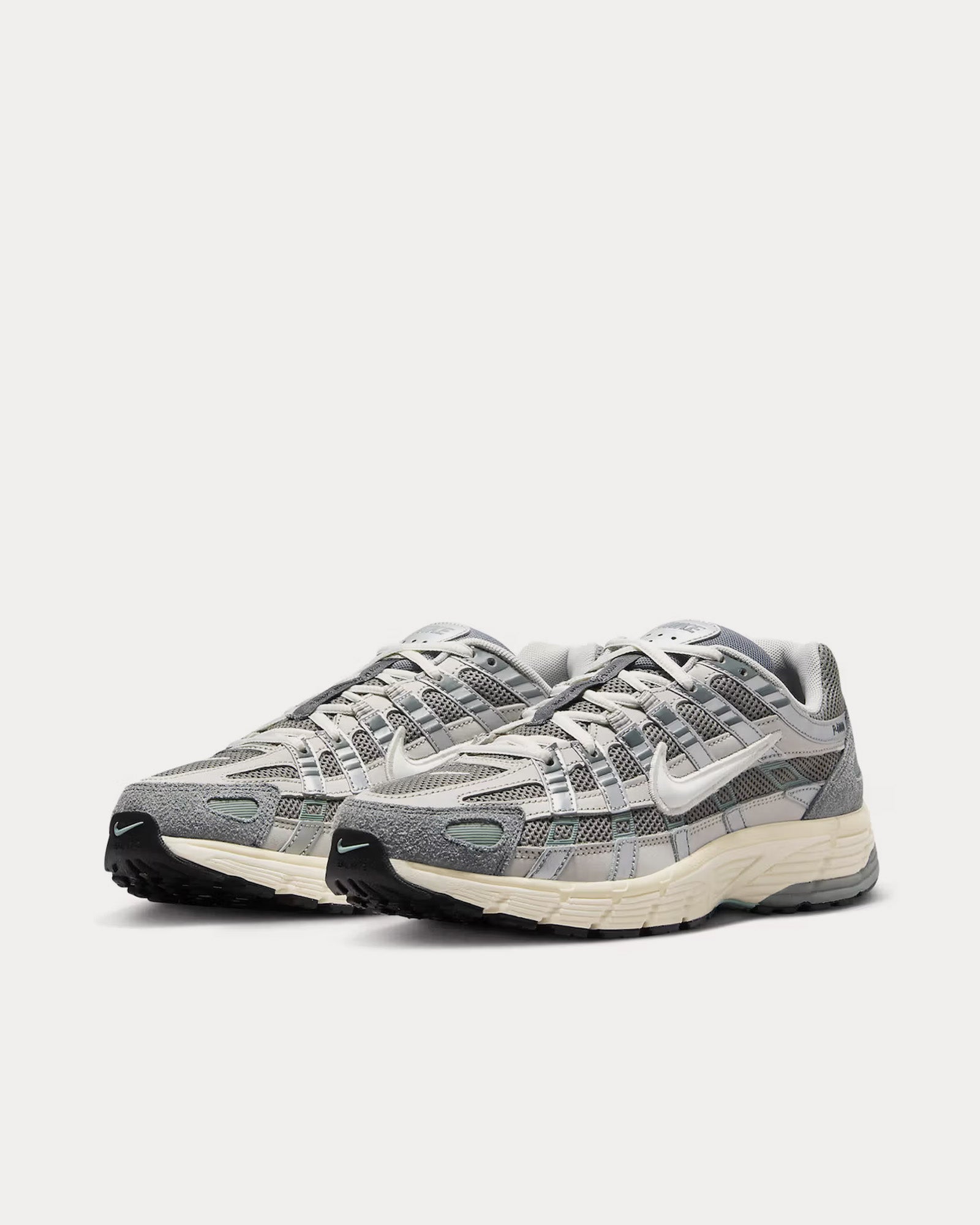 Nike P-6000 Flat Pewter / Light Iron Ore / Metallic Silver / White Low Top Sneakers - 3