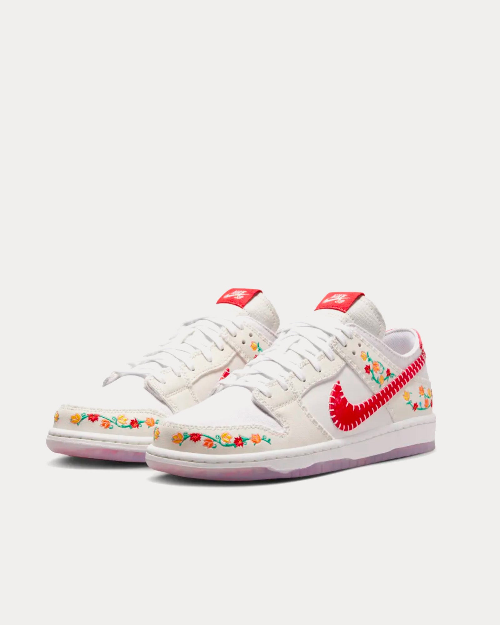 Nike x N7 SB Dunk Low Opti Yellow / University Red Low Top Sneakers - 3