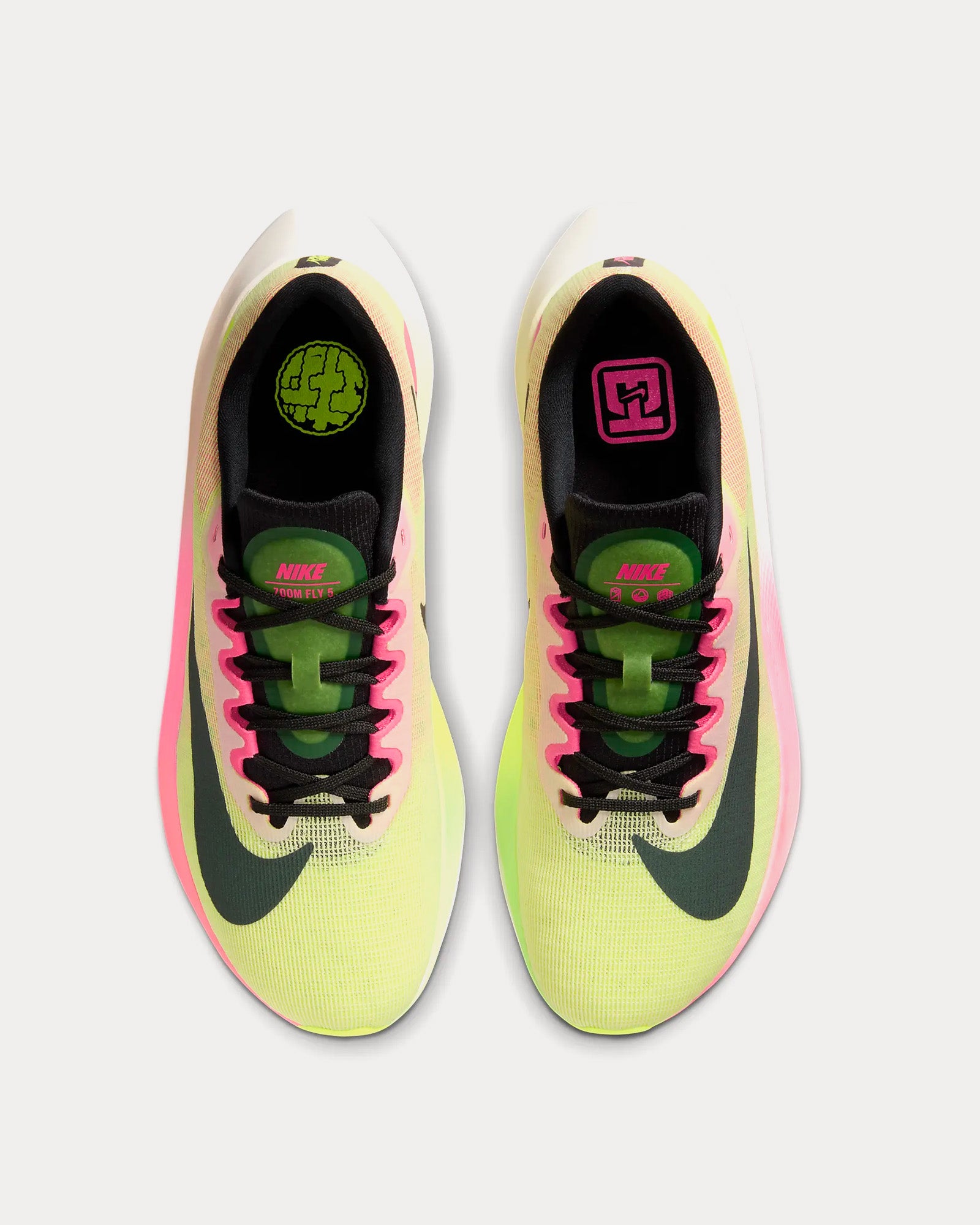 Nike Zoom Fly 5 Premium Luminous Green / Volt / Lime Blast / Black Running Shoes - 2