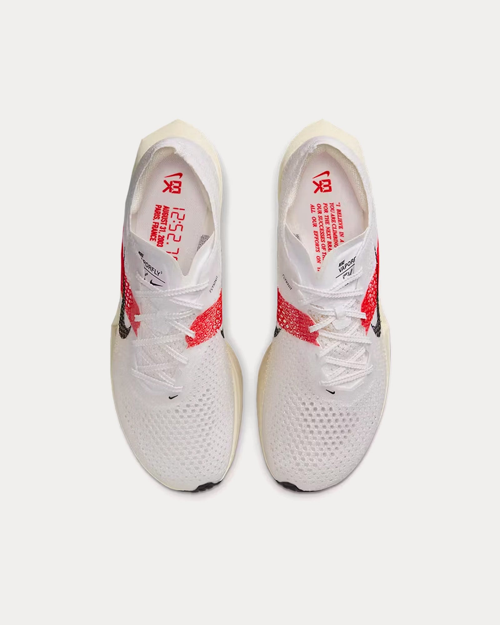 Nike Vaporfly 3 EK Eliud Kipchoge Paris 5K White Red Sale Running Shoes Sneak in Peace