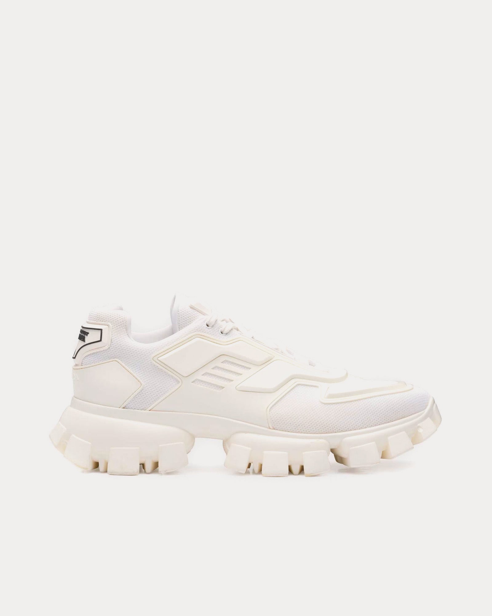 Prada Cloudbust Thunder Technical Fabric White Low Top Sneakers - 1