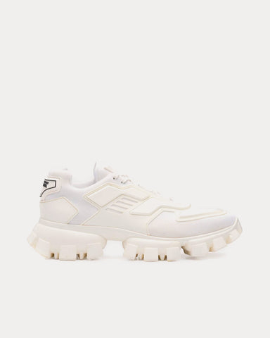 Prada Cloudbust Thunder Technical Fabric White Low Top Sneakers