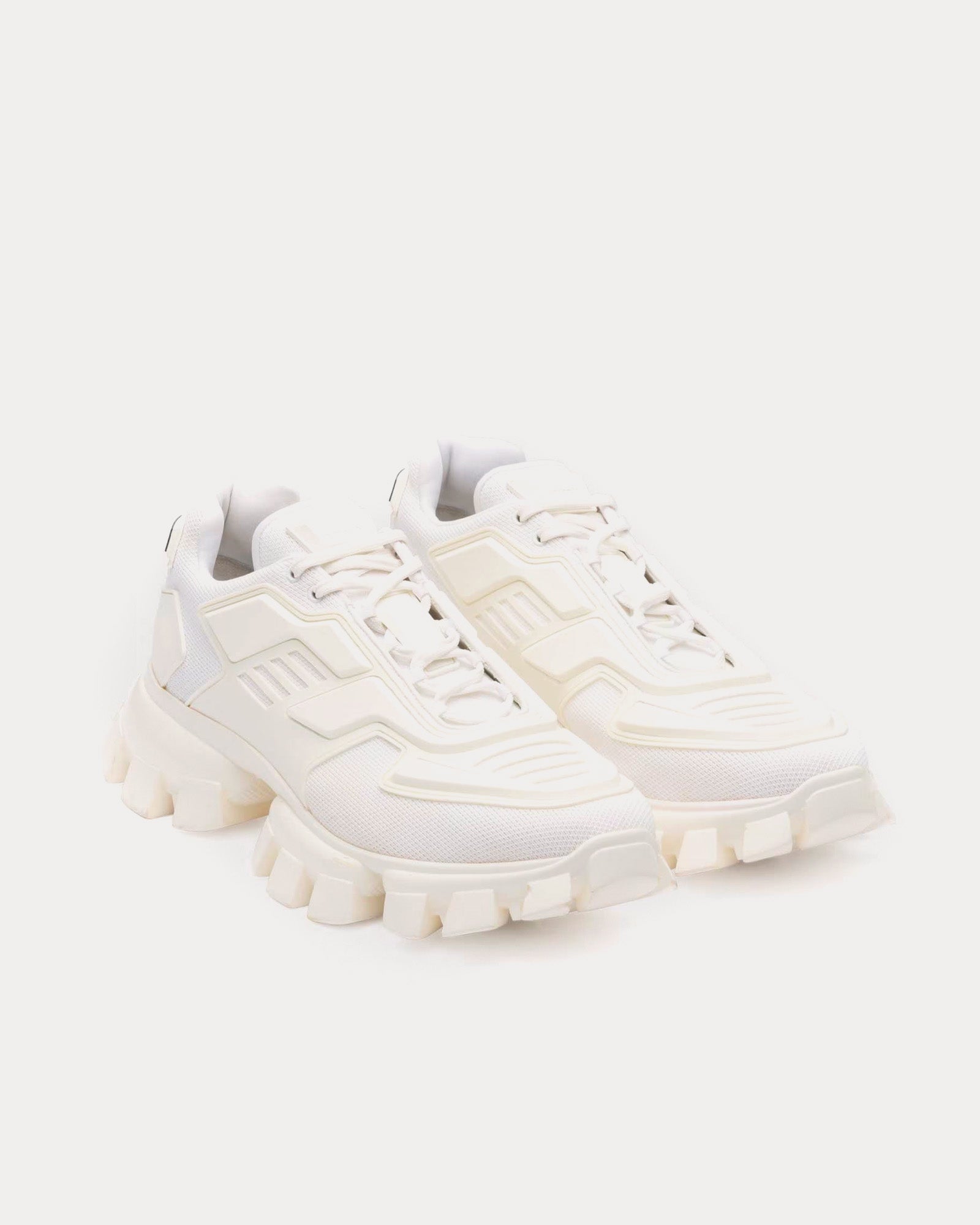 Prada Cloudbust Thunder Technical Fabric White Low Top Sneakers - 2