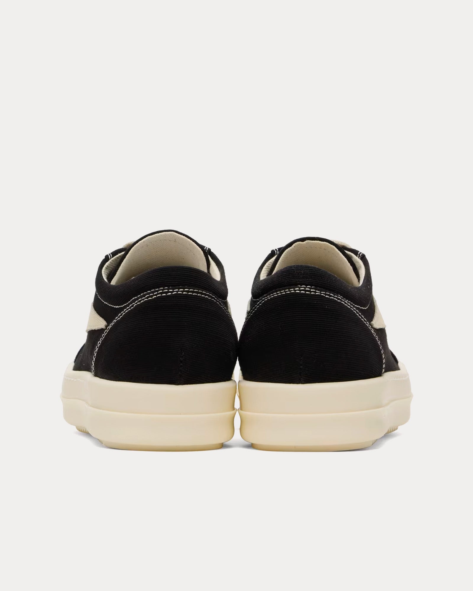 Rick Owens DRKSHDW Vintage Canvas Black / Milk / Milk Low Top Sneakers - 3