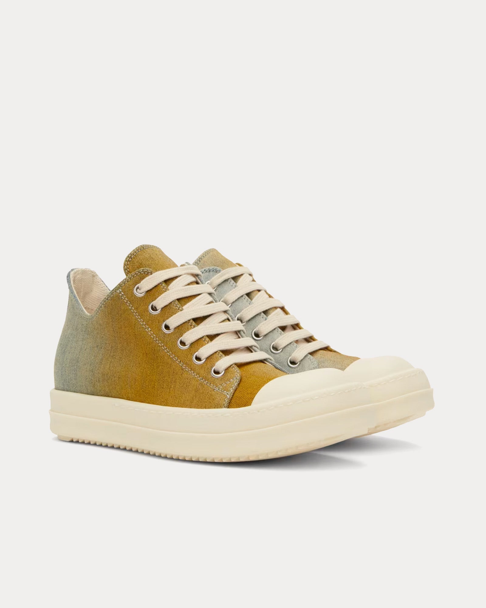 Rick Owens DRKSHDW Sneaks Canvas Sky / Orange Degrade Low Top Sneakers - 2