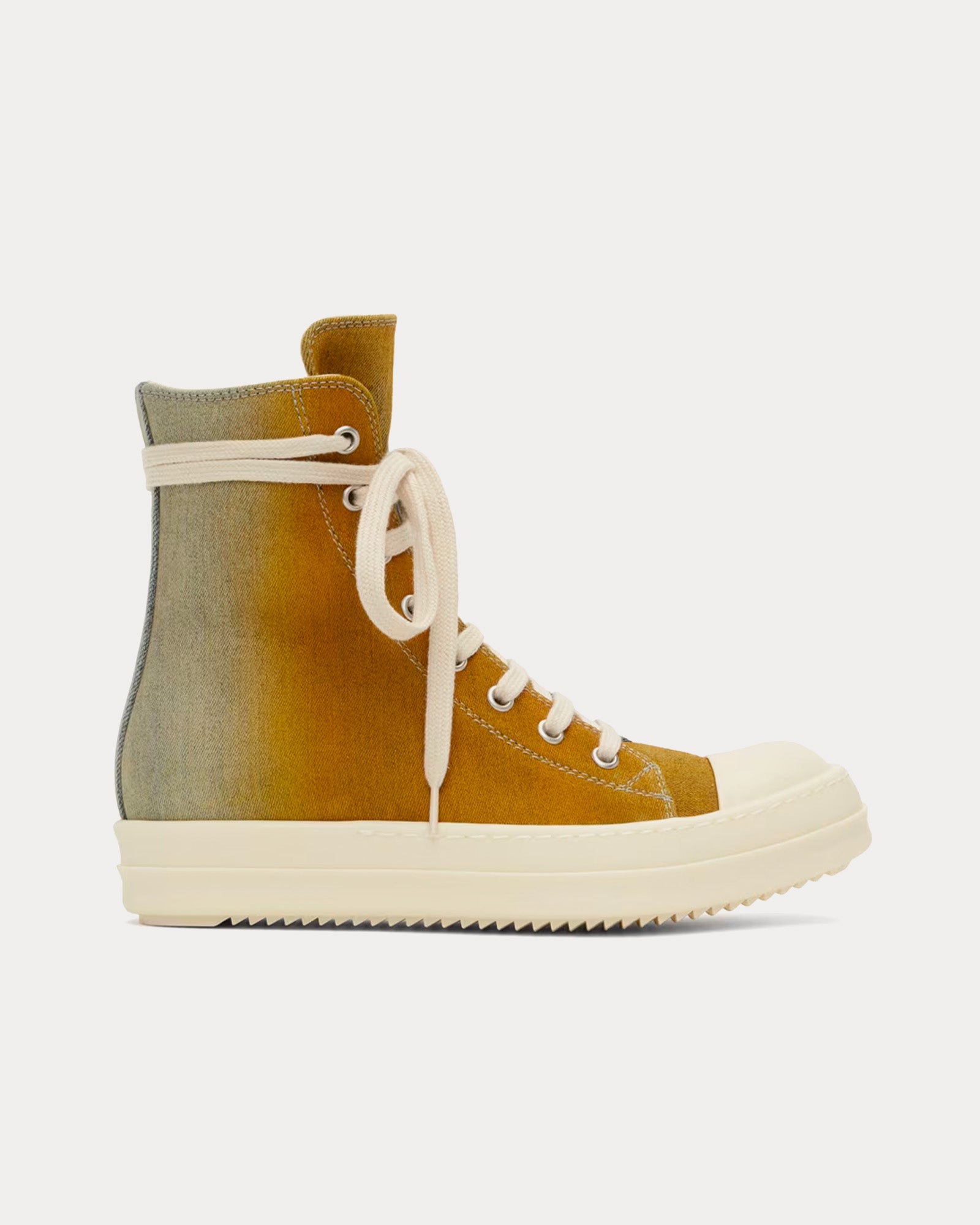 Rick Owens DRKSHDW Sneaks Canvas Sky / Orange Degrade High Top Sneakers - 1