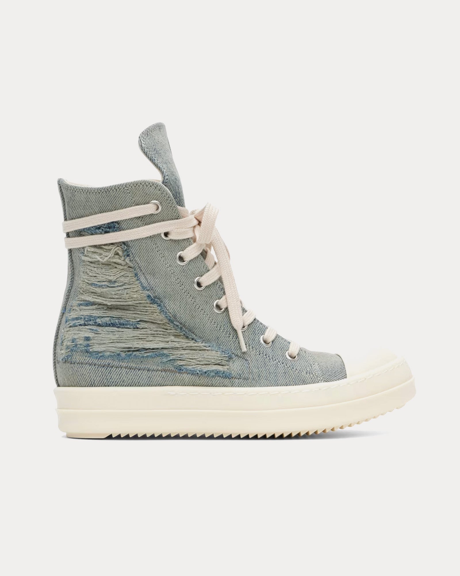 Rick Owens DRKSHDW Sneaks Denim Sky / Milk / Milk High Top Sneakers - 1