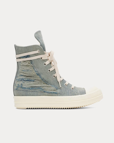 Rick Owens DRKSHDW Sneaks Denim Sky / Milk / Milk High Top Sneakers