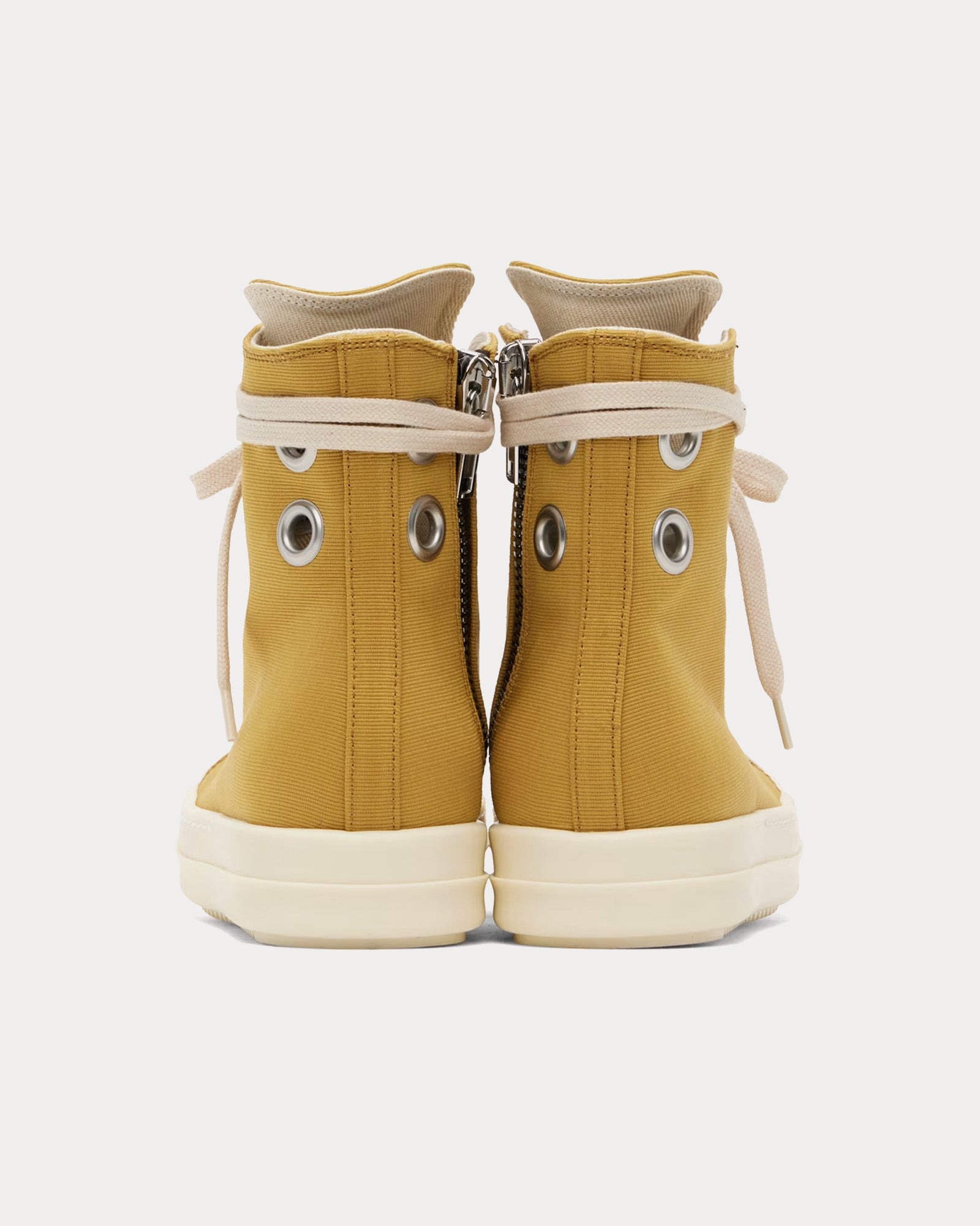 Rick Owens DRKSHDW Sneaks Canvas Mustard / Milk / Milk High Top Sneakers - 3