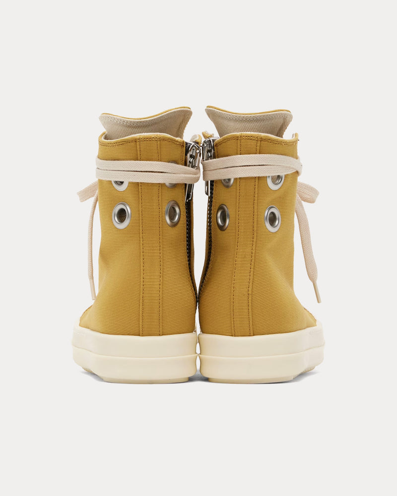 Rick Owens DRKSHDW Sneaks Canvas Mustard / Milk / Milk High Top Sneakers - 3