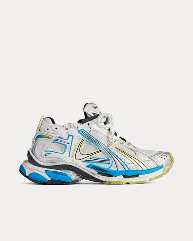 Balenciaga Runner Mesh & Nylon White / Yellow / Blue Low Top Sneakers