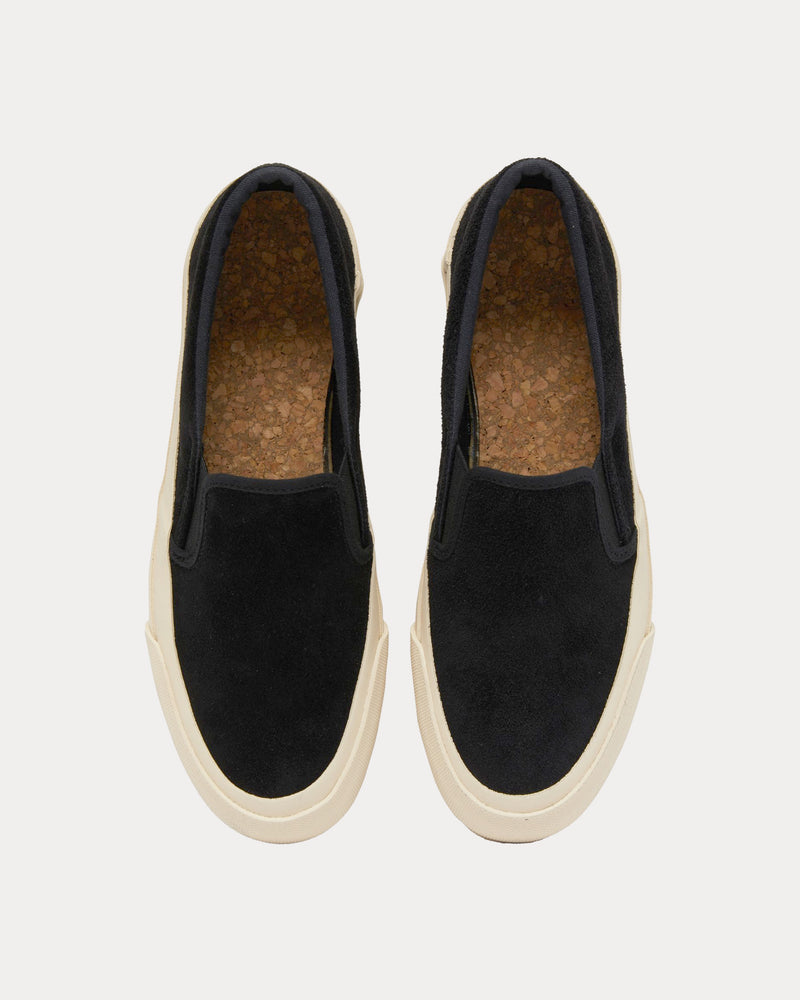 Setchu Suede Black Slip On Sneakers - 2