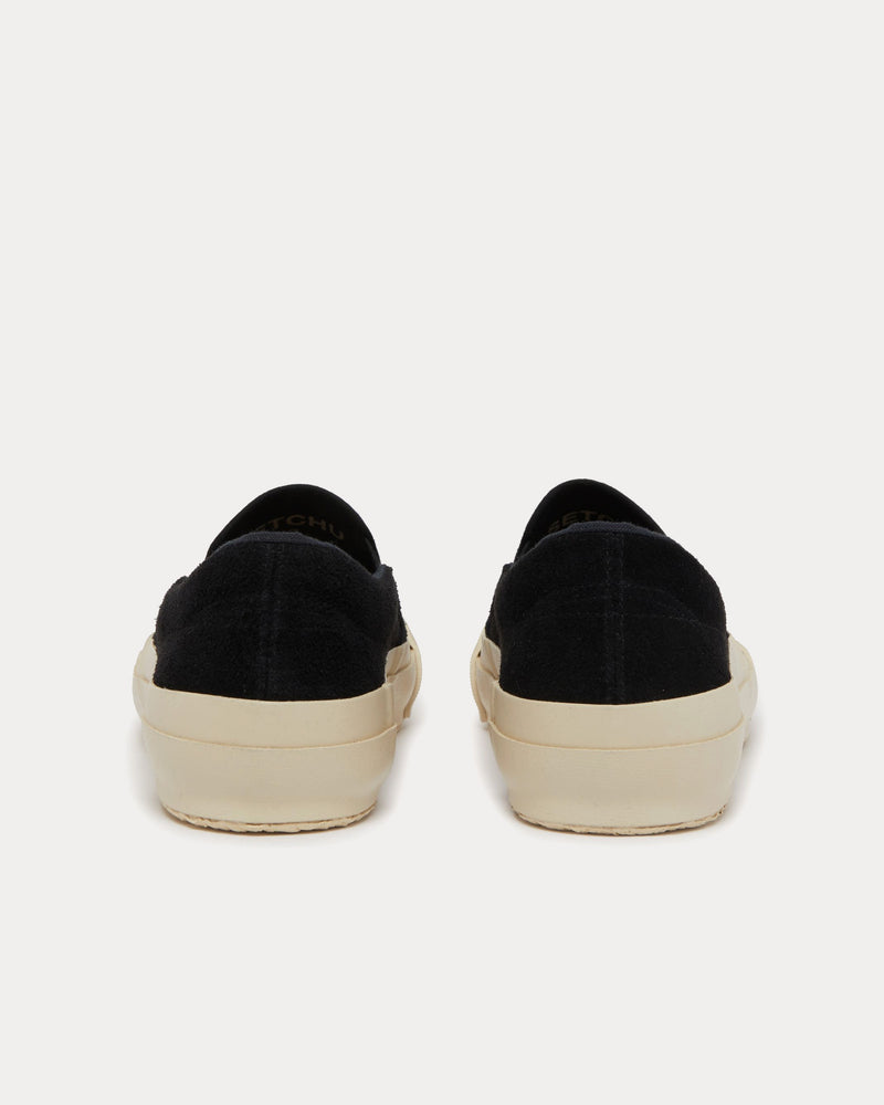 Setchu Suede Black Slip On Sneakers - 3