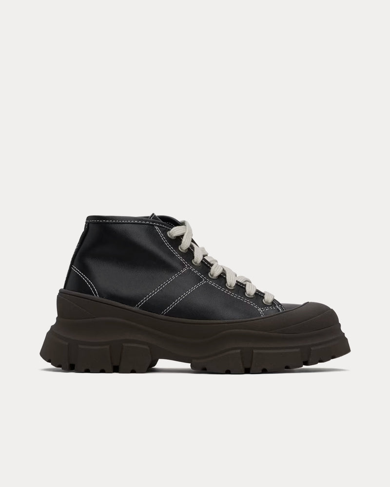 Sofie D'Hoore Fairway Leather Black Mid Top Sneakers - 1