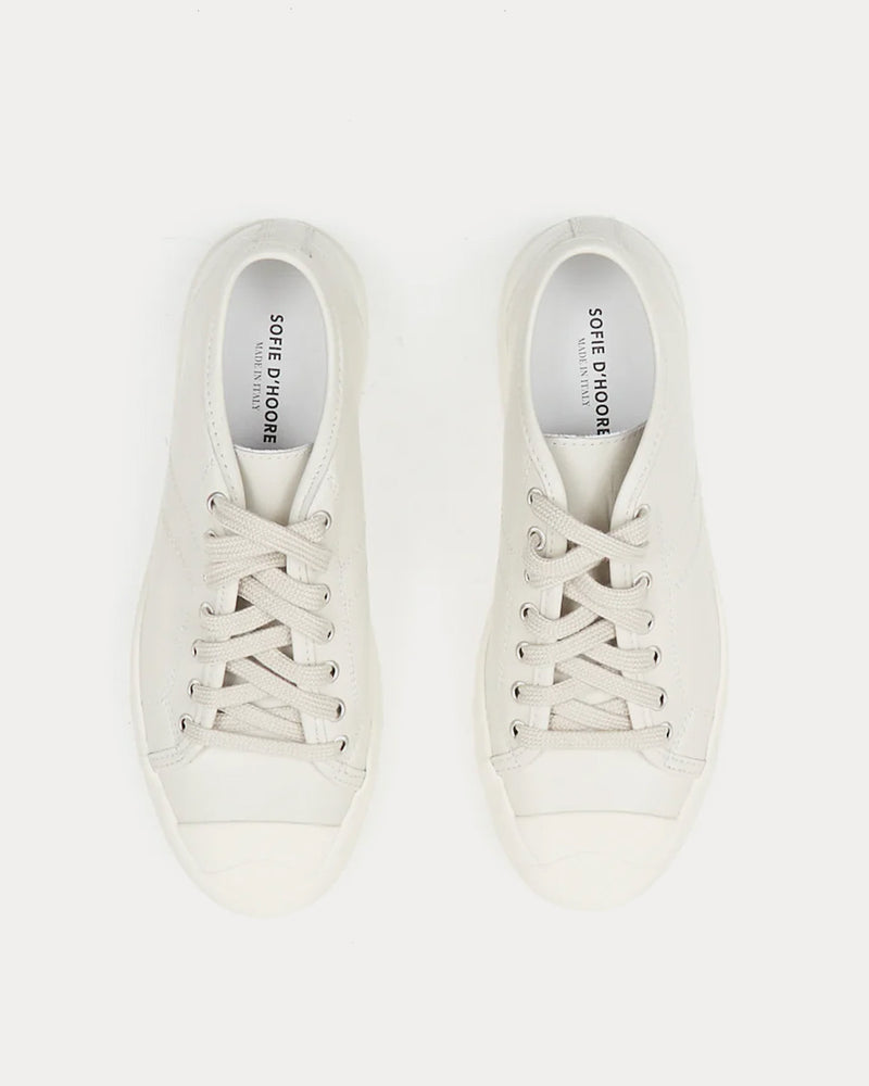 Sofie D'Hoore Feat Leather Cloud White Low Top Sneakers - 2