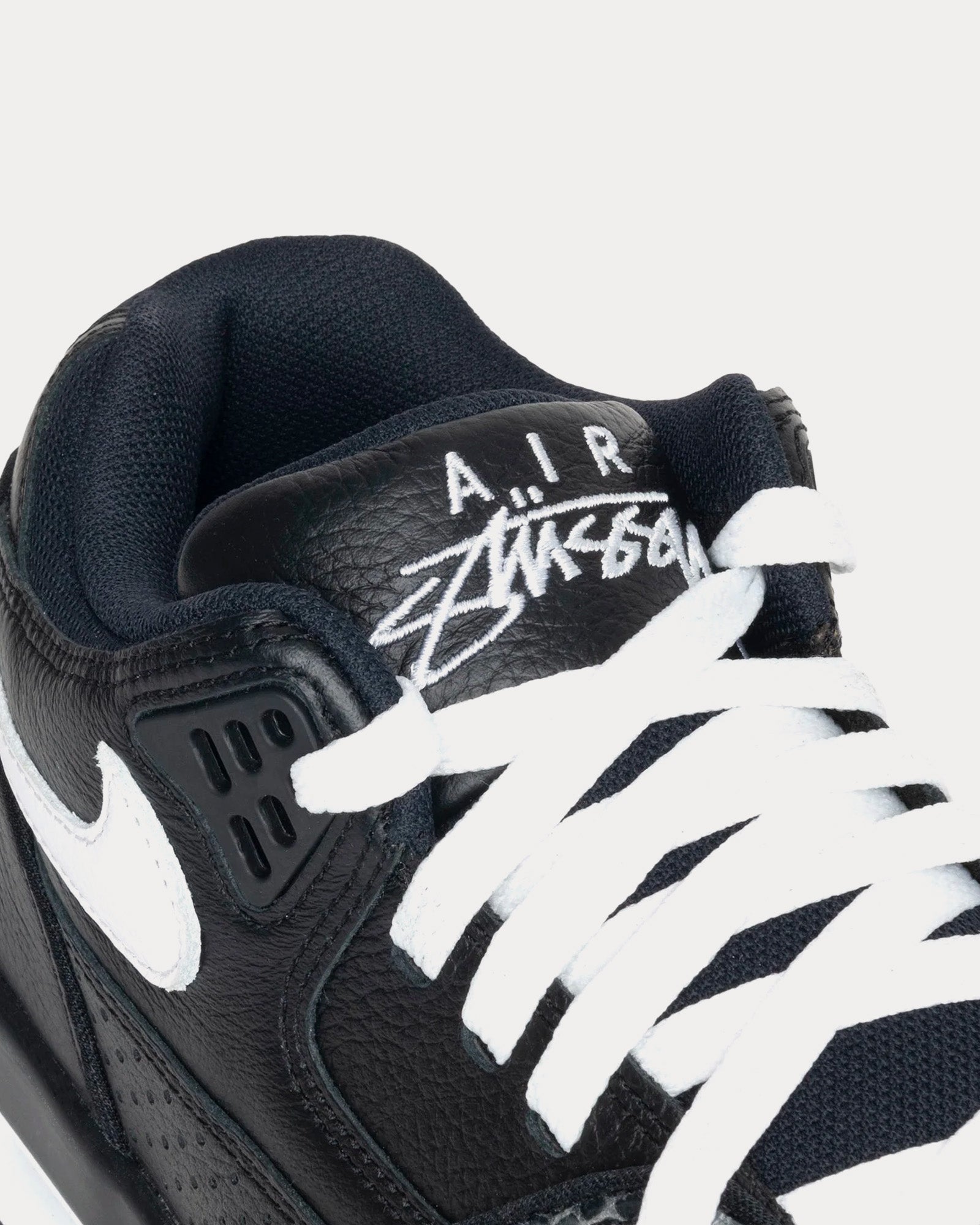 Nike x Stussy Air Flight '89 Low Black / White / White Low Top Sneakers - 3