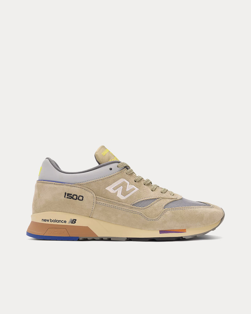 New Balance x Salehe Bembury MADE in UK 1500 Olive Gray / Mirage Gray / Lemon Low Top Sneakers - 1