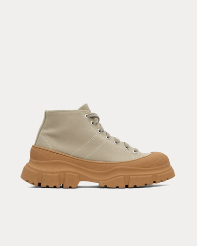 Sofie D'Hoore Fairway Canvas Cord / Tan High Top Sneakers