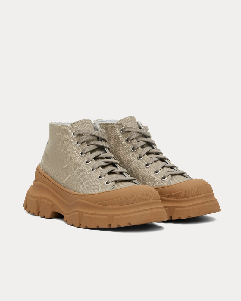 Sofie D'Hoore Fairway Canvas Cord / Tan High Top Sneakers - 2