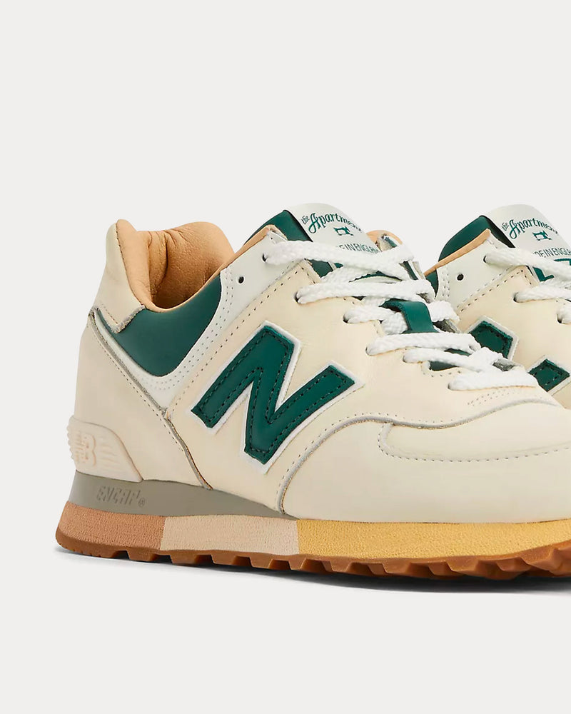 New Balance x The Apartment MADE in UK 576 Antique White / Evergreen / London Fog Low Top Sneakers - 5