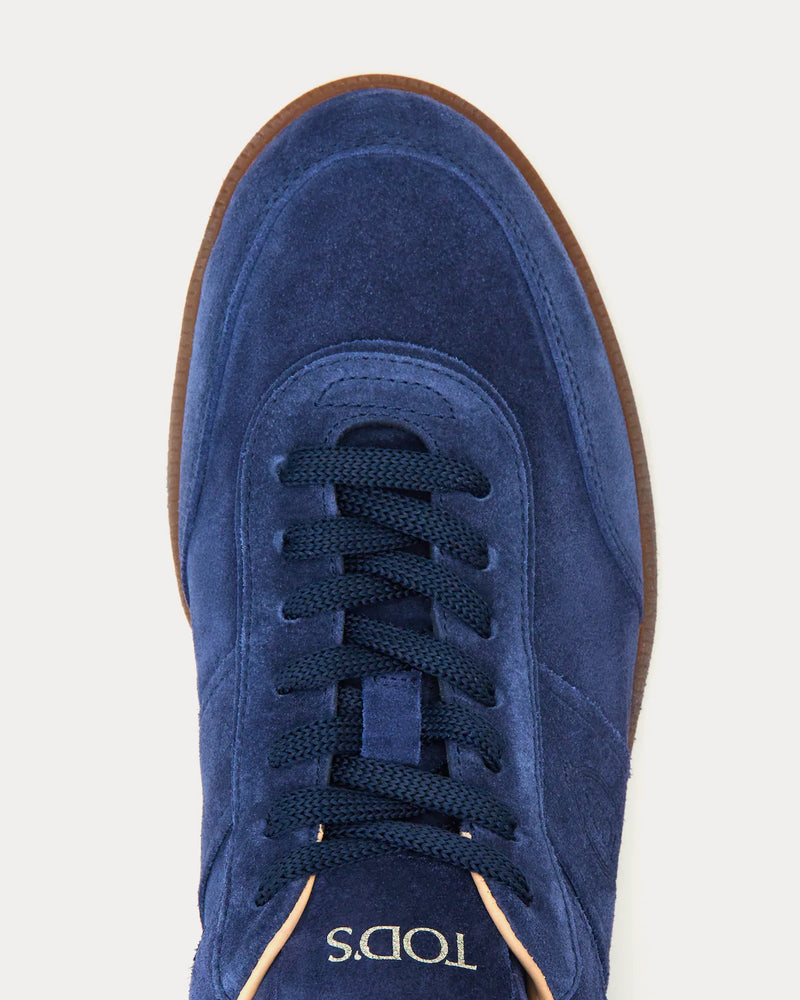 Tod's Tabs Suede Blue Low Top Sneakers - 3