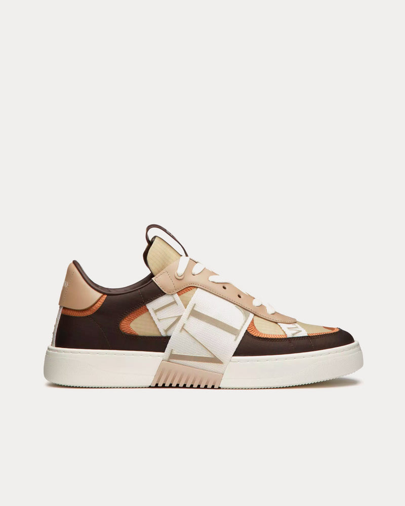 Valentino VL7N Calfskin & Nylon Banded Fondant Low Top Sneakers - 1