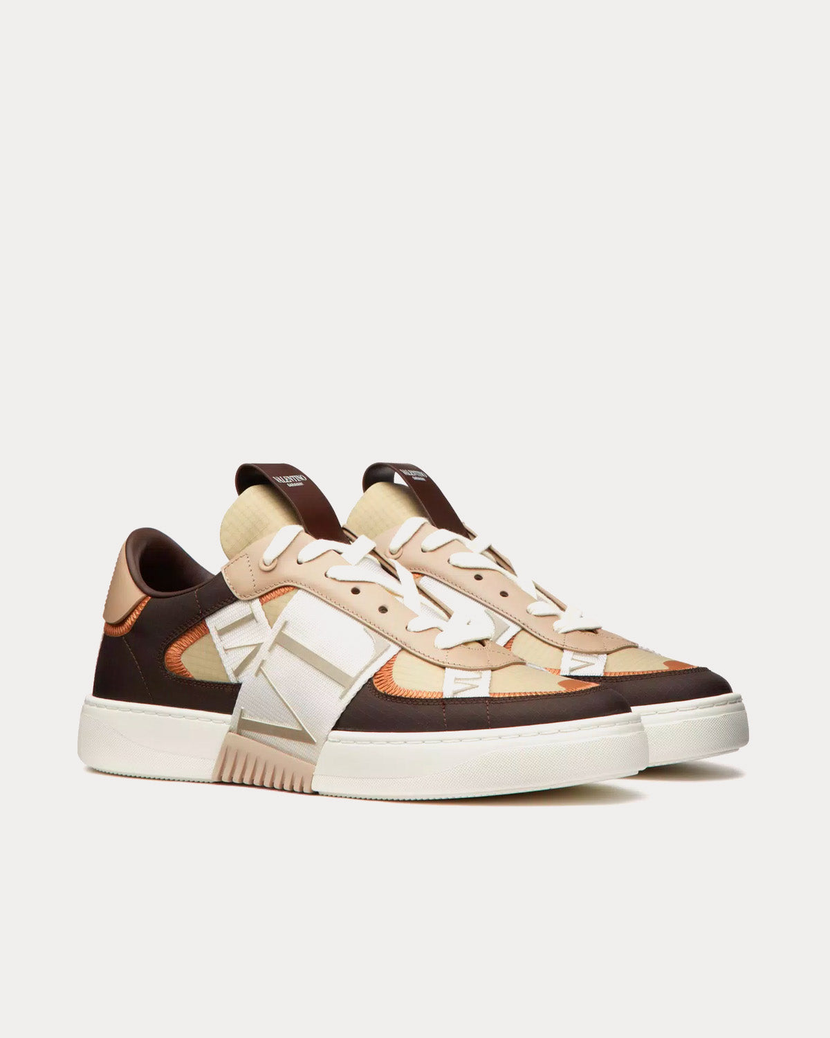 Valentino VL7N Calfskin & Nylon Banded Fondant Low Top Sneakers - 3