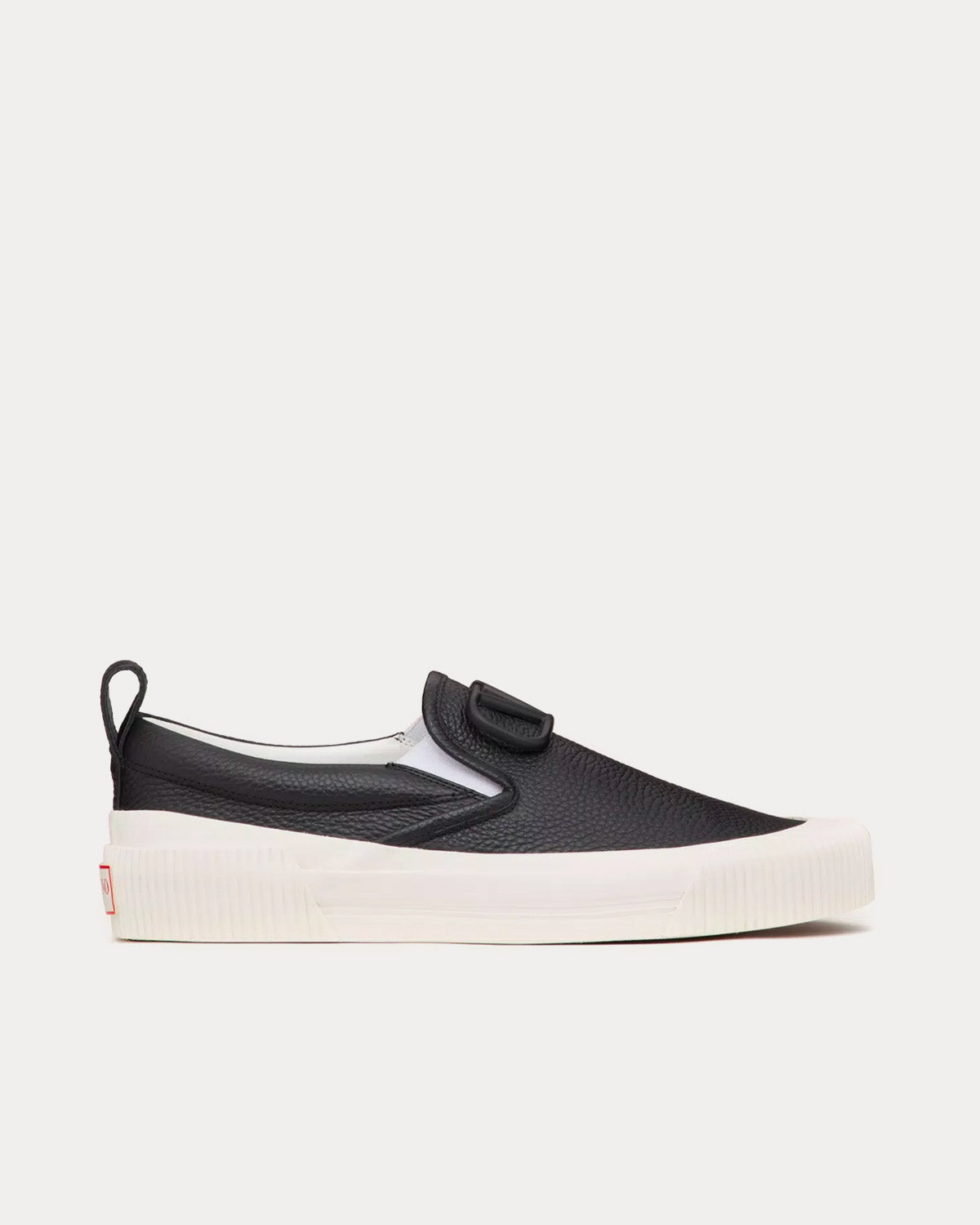 Valentino VLogo Signature Calfskin Leather Black Slip On Sneakers - 1