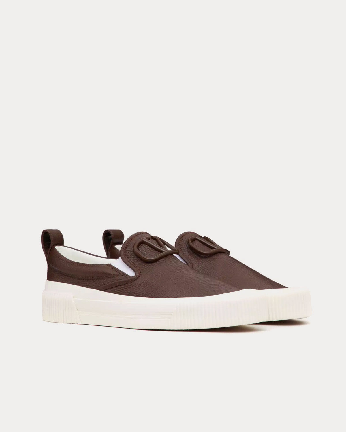 Valentino VLogo Signature Calfskin Leather Fondant Slip On Sneakers - 2