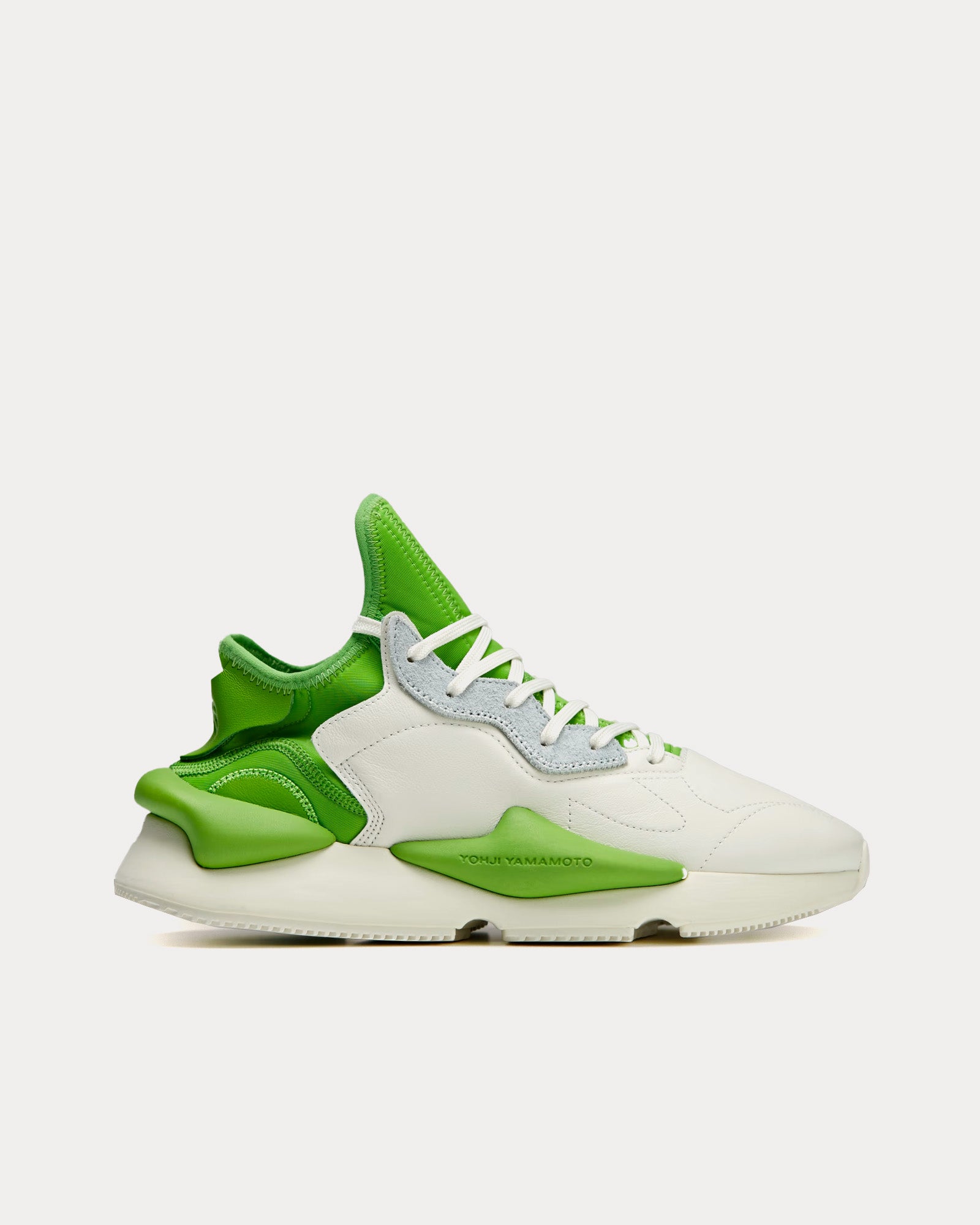 Y-3 Kaiwa Off White / Team Rave Green / Wonder Silver Low Top Sneakers - 1