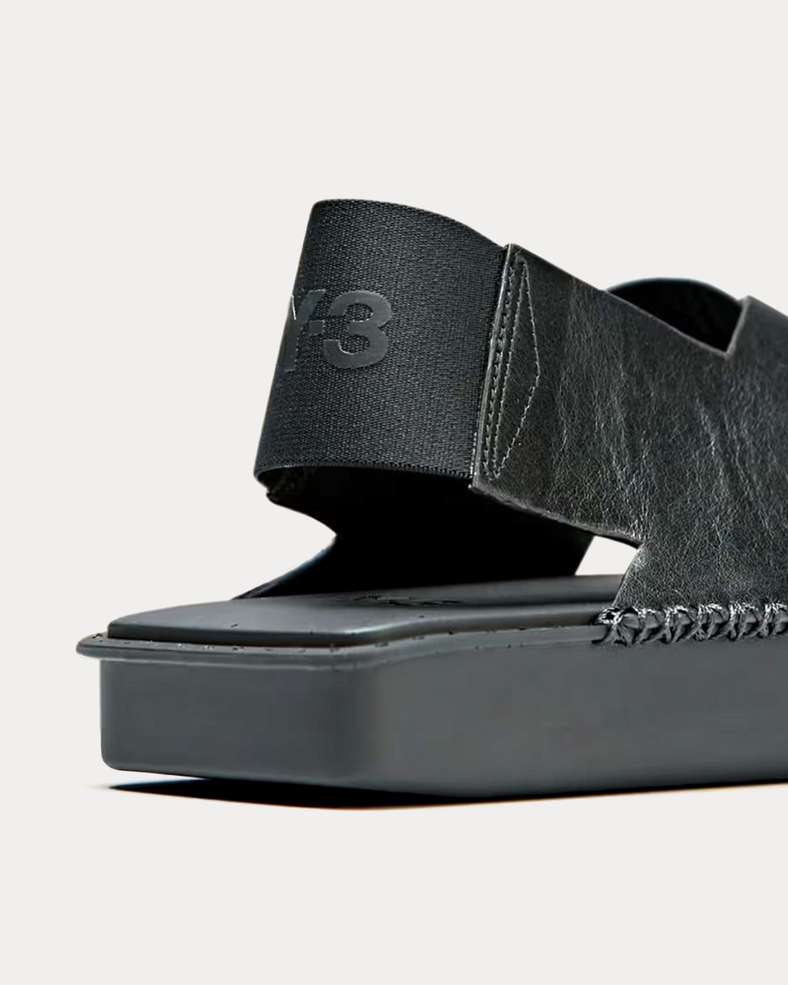 Y-3 Leather Black Sandals - 3