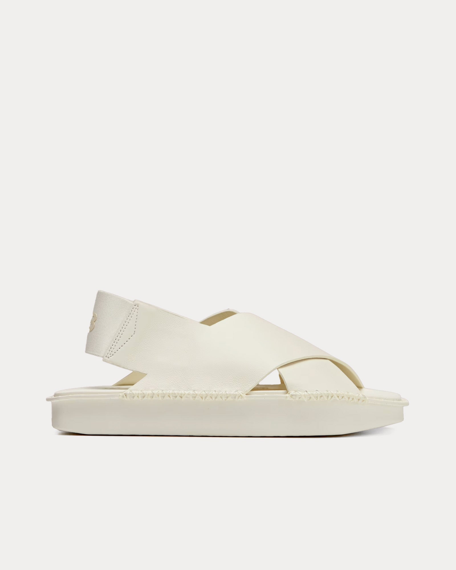 Y-3 Leather Cream White Sandals - 1