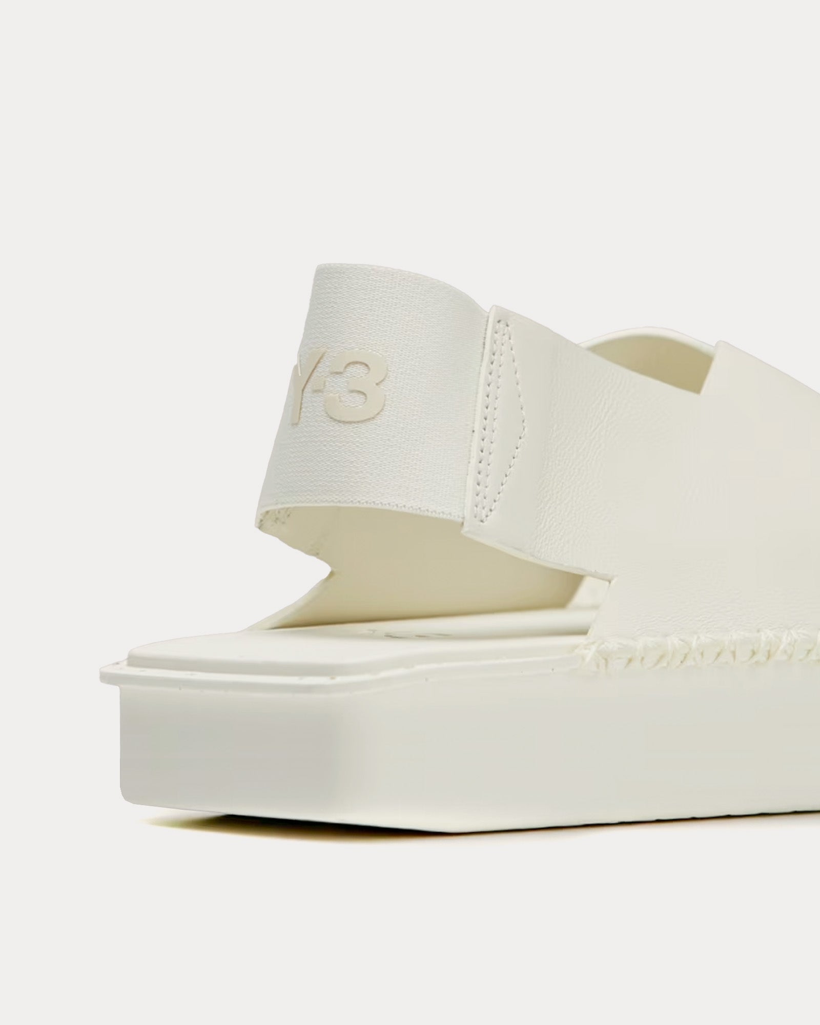 Y-3 Leather Cream White Sandals - 3