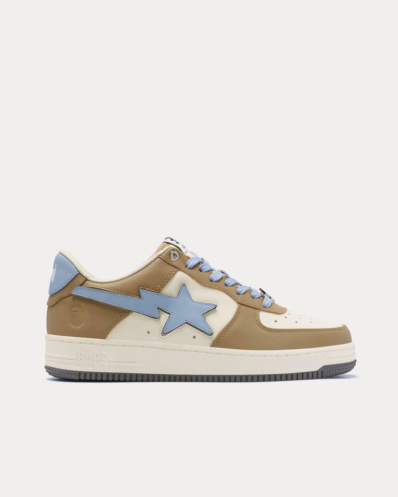 A Bathing APE Bape Sta #4 Beige / Multi Low Top Sneakers - Sneak