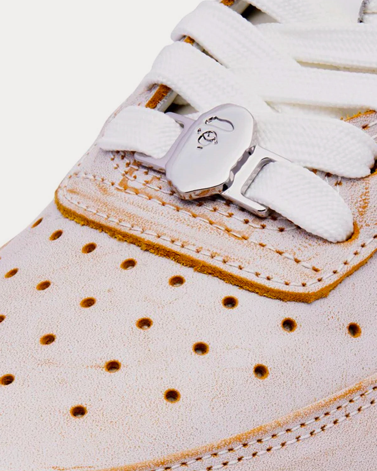 A Bathing APE - Bape Sta #5 Beige Low Top Sneakers