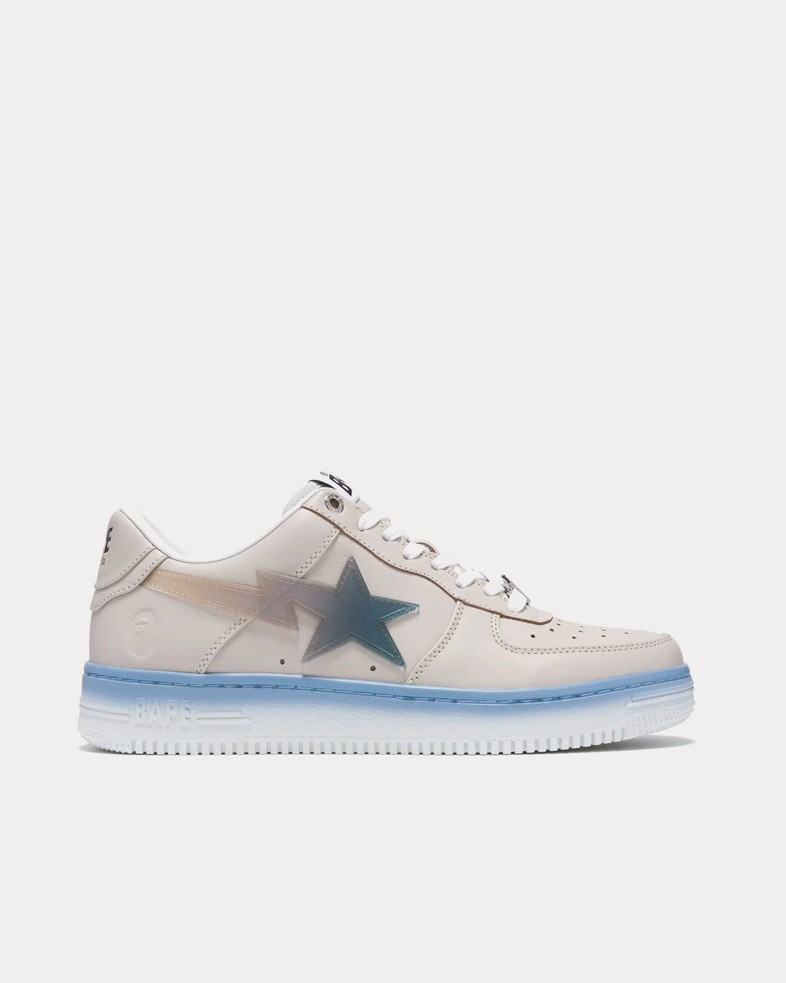 A Bathing APE Bape Sta #5 Grey / Blue Low Top Sneakers - 1