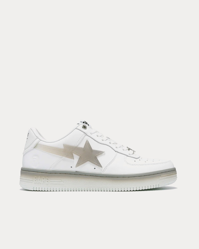 A Bathing APE Bape Sta #5 White / Grey Low Top Sneakers - 1