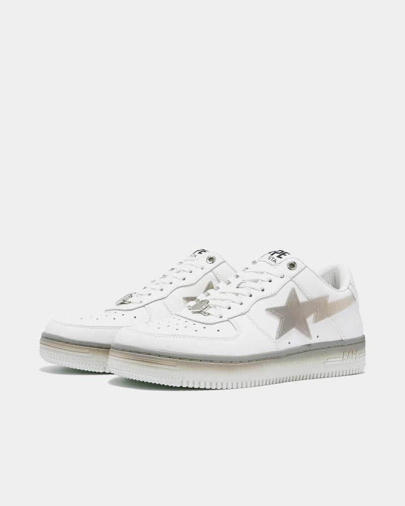 A Bathing APE Bape Sta #5 White / Grey Low Top Sneakers - 2