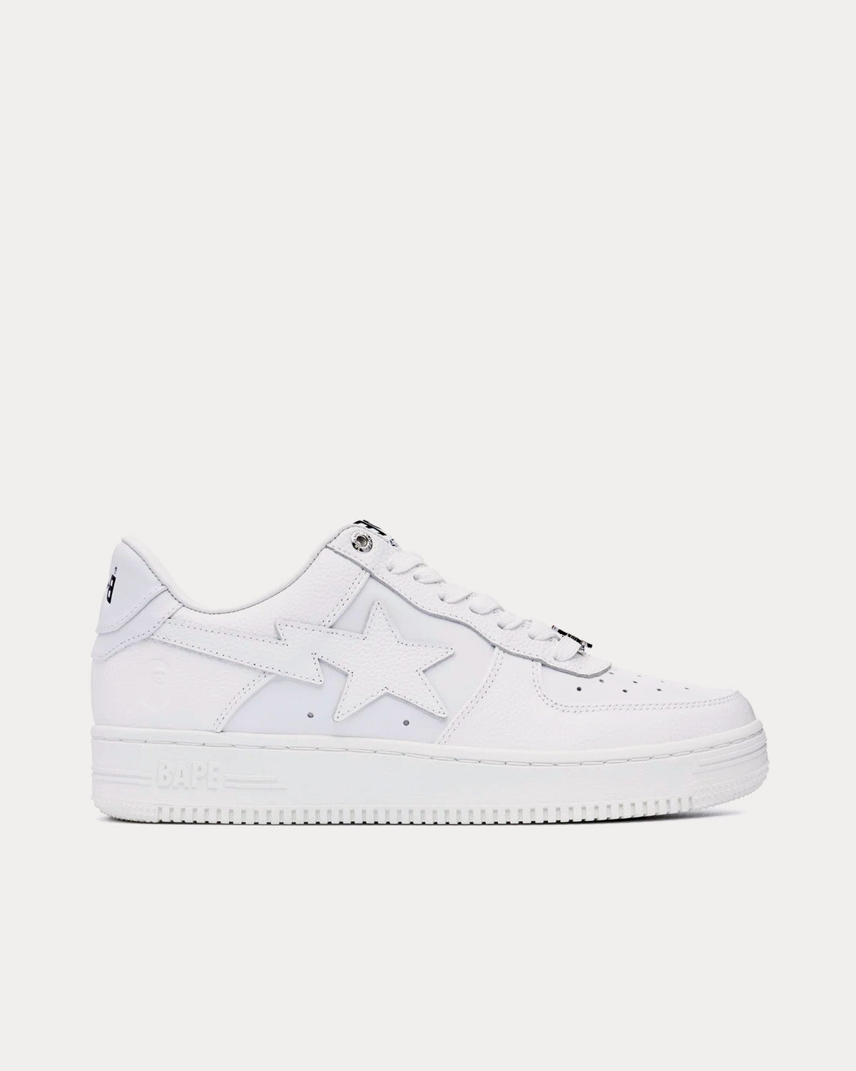 A Bathing APE Bape Sta #6 White Low Top Sneakers - 1