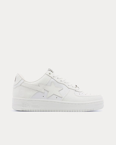 A Bathing APE Bape Sta #9 White Low Top Sneakers