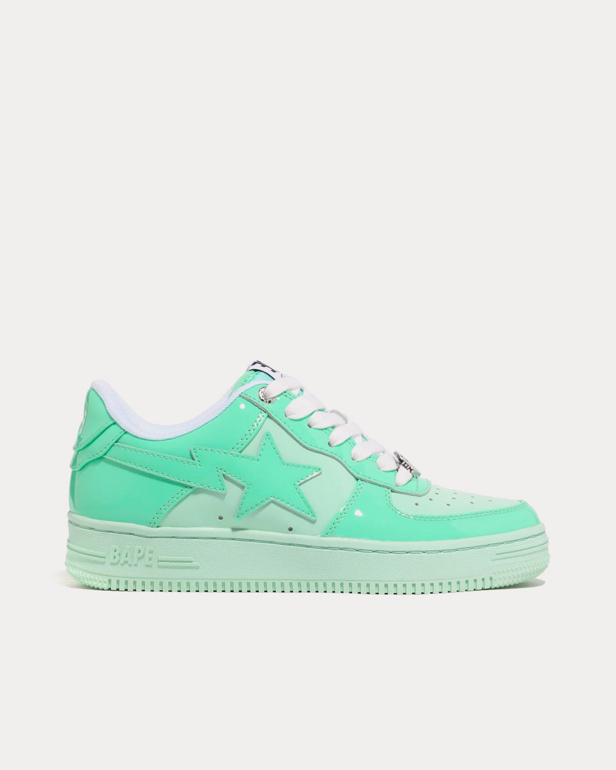 A Bathing APE Bape Sta Colors Light Green Low Top Sneakers - 1