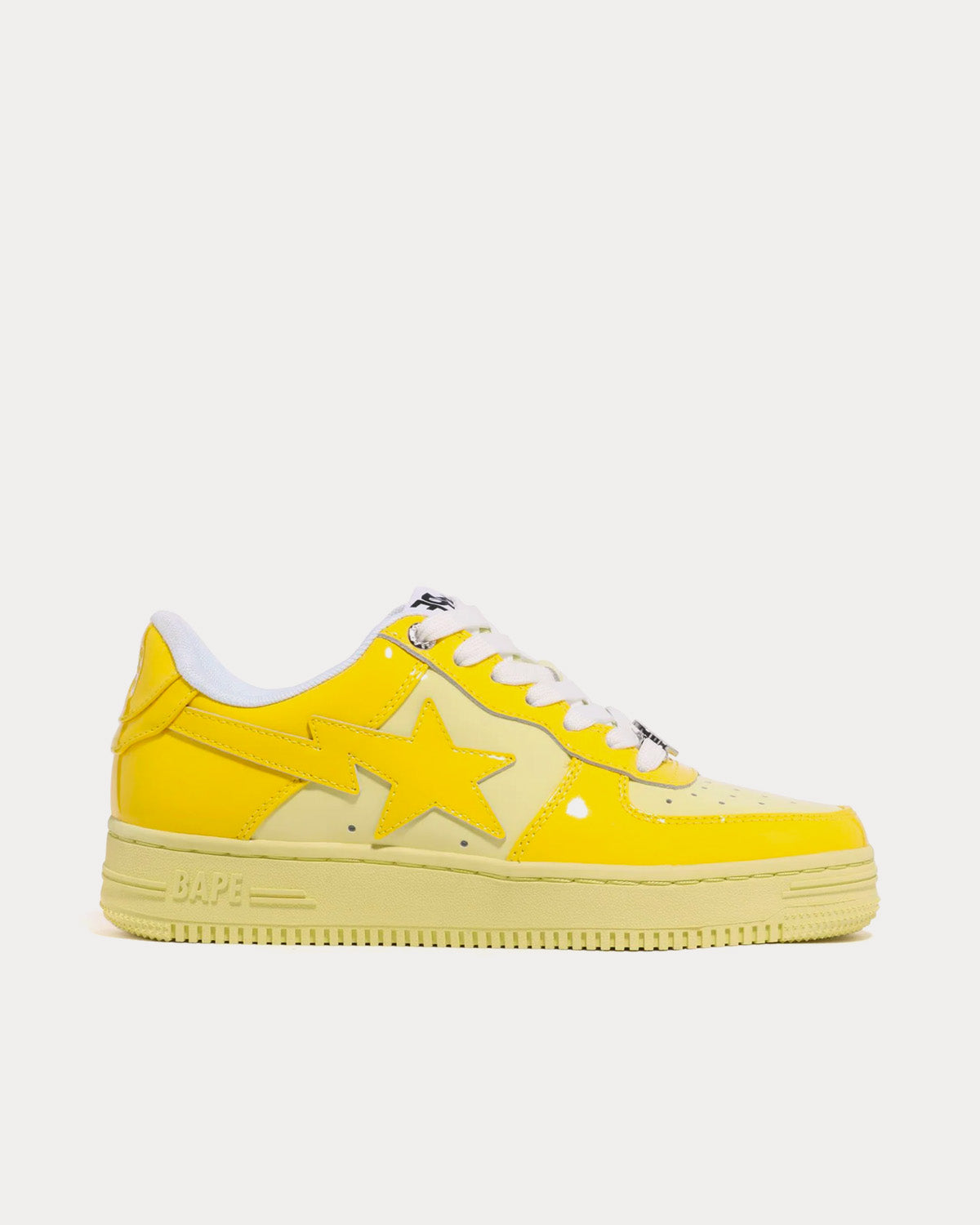 Bape Sta Colors Light Yellow Low Top Sneakers