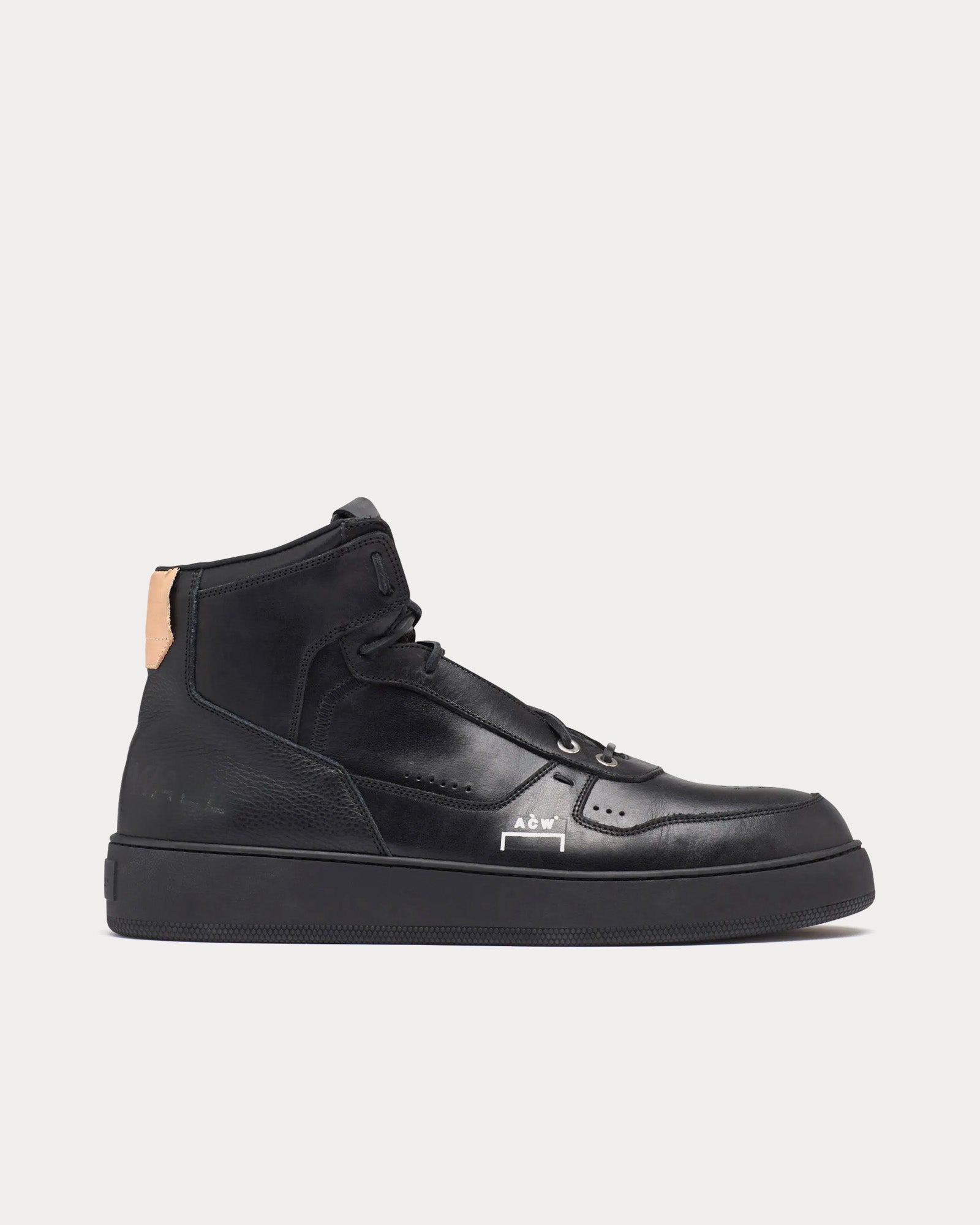 A-COLD-WALL* Luol II Leather Black High Top Sneakers - 1