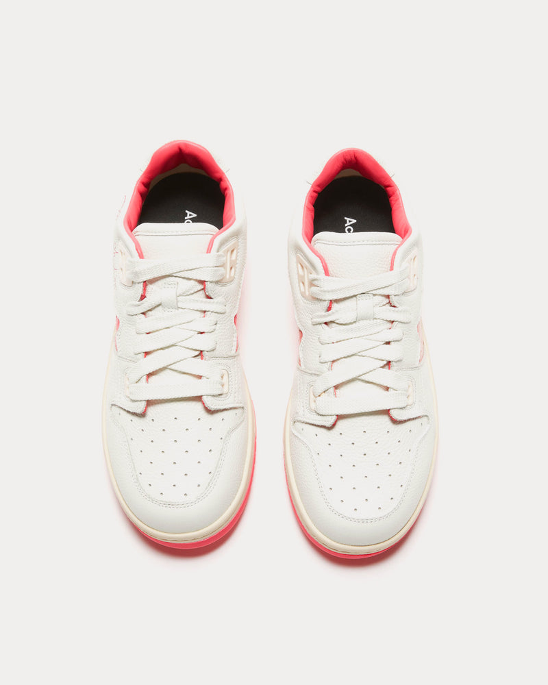 Acne Studios 08sthlm Basketball White / Electric Pink Low Top Sneakers - 2