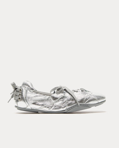 Acne Studios Ballerina Lace-Up Silver / Grey Slip On Shoes