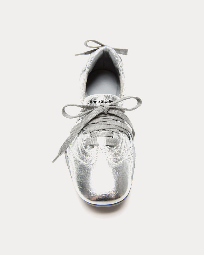 Acne Studios Ballerina Lace-Up Silver / Grey Slip On Shoes - 2